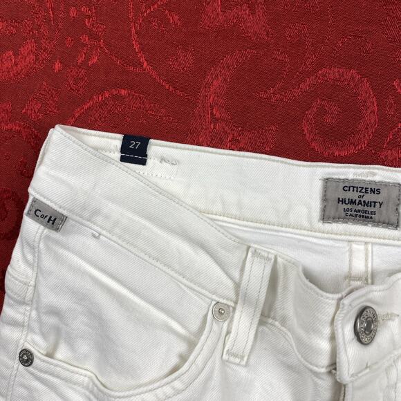 Citizens of Humanity Midrise Super Flare Jeans 27 White 27x32" Inseam Boho - Picture 3 of 12